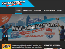 Tablet Screenshot of lavagedecamion.com